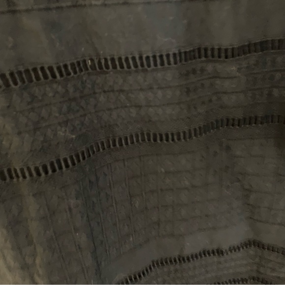 J Crew Shift Dress Eyelet Sz‎ 4 Black Classic Embroidered Flutter Sleeve Preppy - Picture 6 of 15